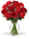 Bouquet raffinato toni del rosso