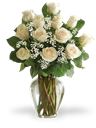 12 rose bianche a bouquet